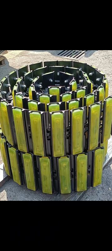 Montaggio della catena di tracciato per escavatori con piastra di gomma, montaggio della catena di tracciato con pad per parti del carrello